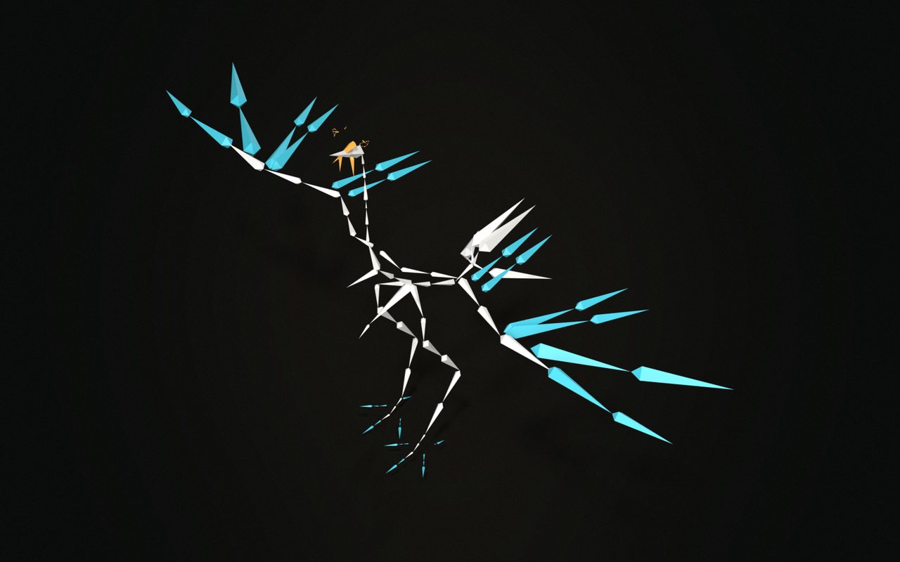 The Chicken (Light) metarig, generated with Rigify, in a relaxed pose