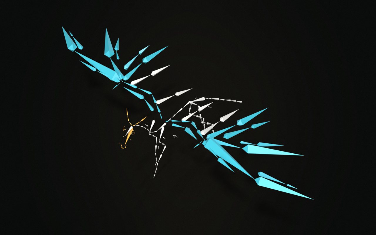 The Pegasus metarig, generated with Rigify, in a relaxed pose