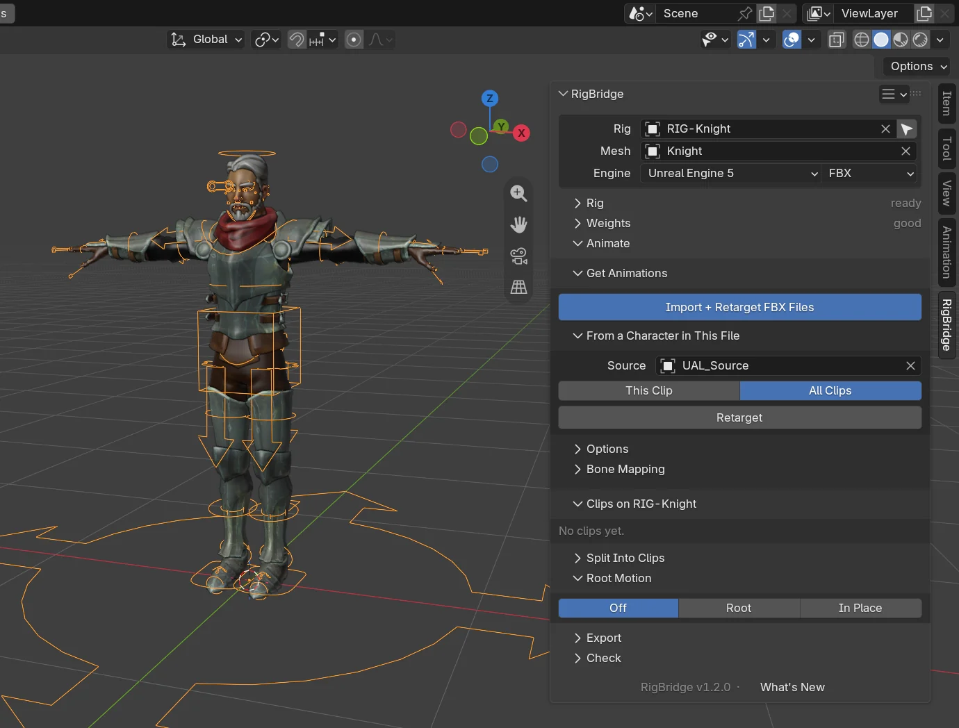 Get Animations with the library's skeleton as the source and All Clips picked